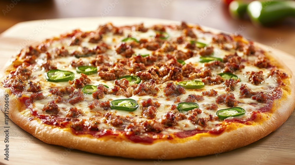 A classic wood-fired pizza topped with spicy chorizo, jalapeos, and a hint of cilantro. A classic wood-fired pizza topped with spicy chorizo, jalapeos, and a hint of cilantro.