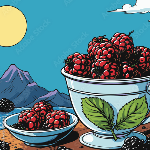 blackberry vector art for design needs 