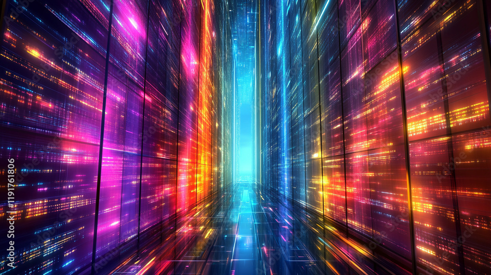 Fototapeta premium Skyscrapers of a futuristic financial district at sunset with modern shiny facades sleek architecture reflections dramatic lighting blurred background perfect for business brochure templates