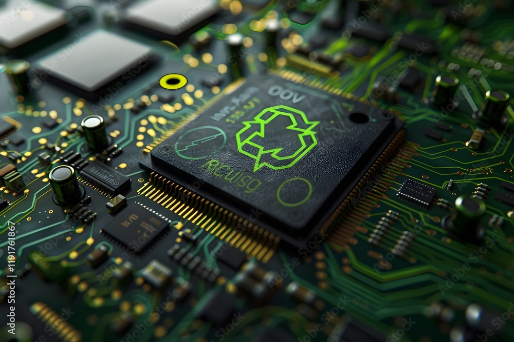 Circuit Board with Recycling Microchip