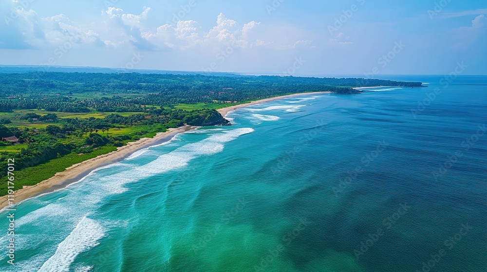 Sawarna Beach, with its beautiful waves and scenic coastline, offers a peaceful, serene view ideal for relaxation and nature lovers. Sawarna Beach, with its beautiful waves and scenic coastline, offers a peaceful, serene view ideal for relaxation and nature lovers.