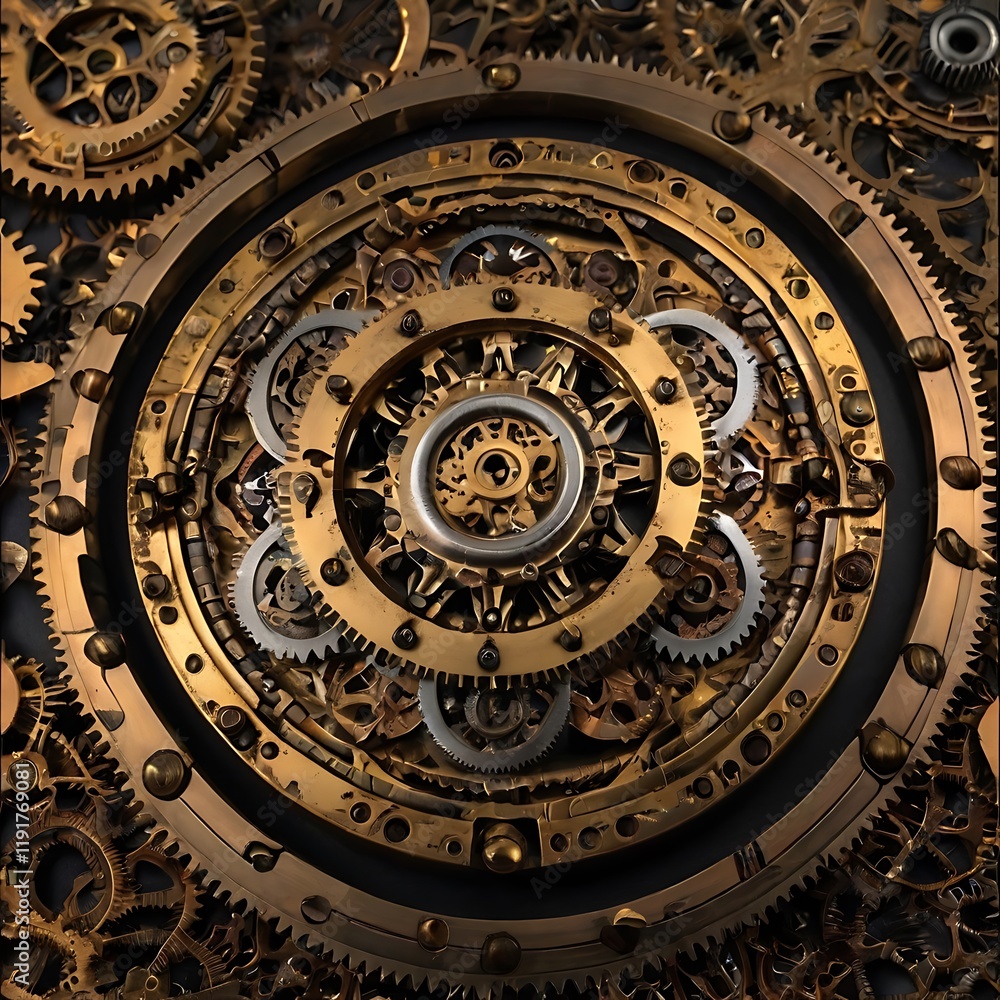 Fototapeta premium background with mechanic circles
