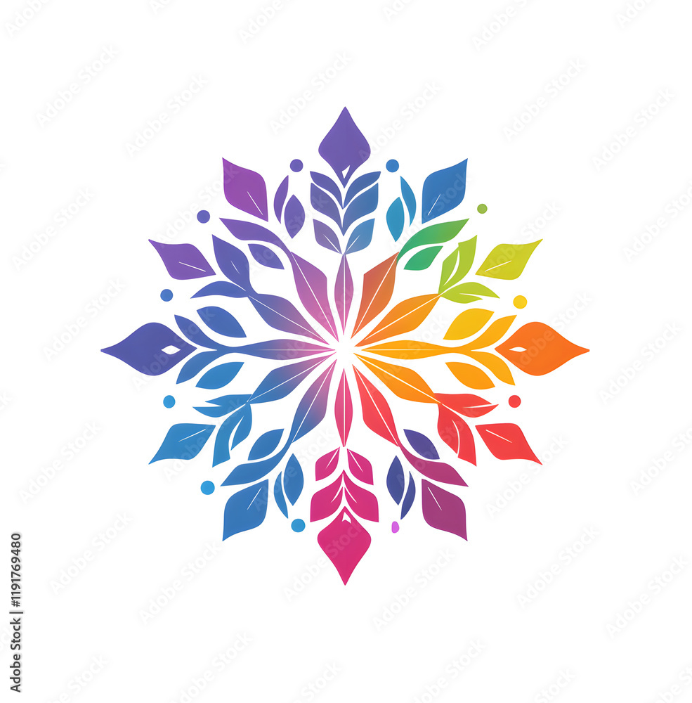 Obraz premium Colorful Abstract Geometric Flower Design