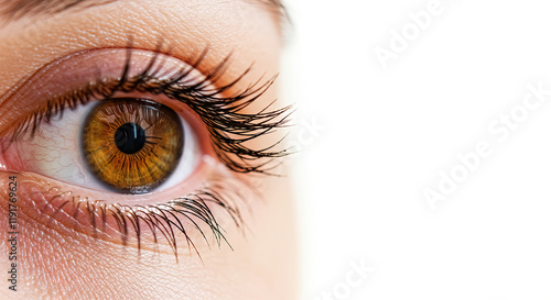 Wallpaper Mural panoramic web banner with close-up brown eye, copy space Torontodigital.ca