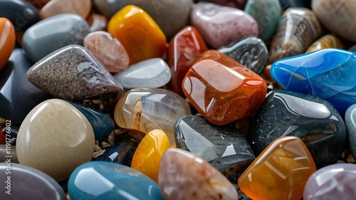 Captivating beach treasure with a pile of semi-precious and prec