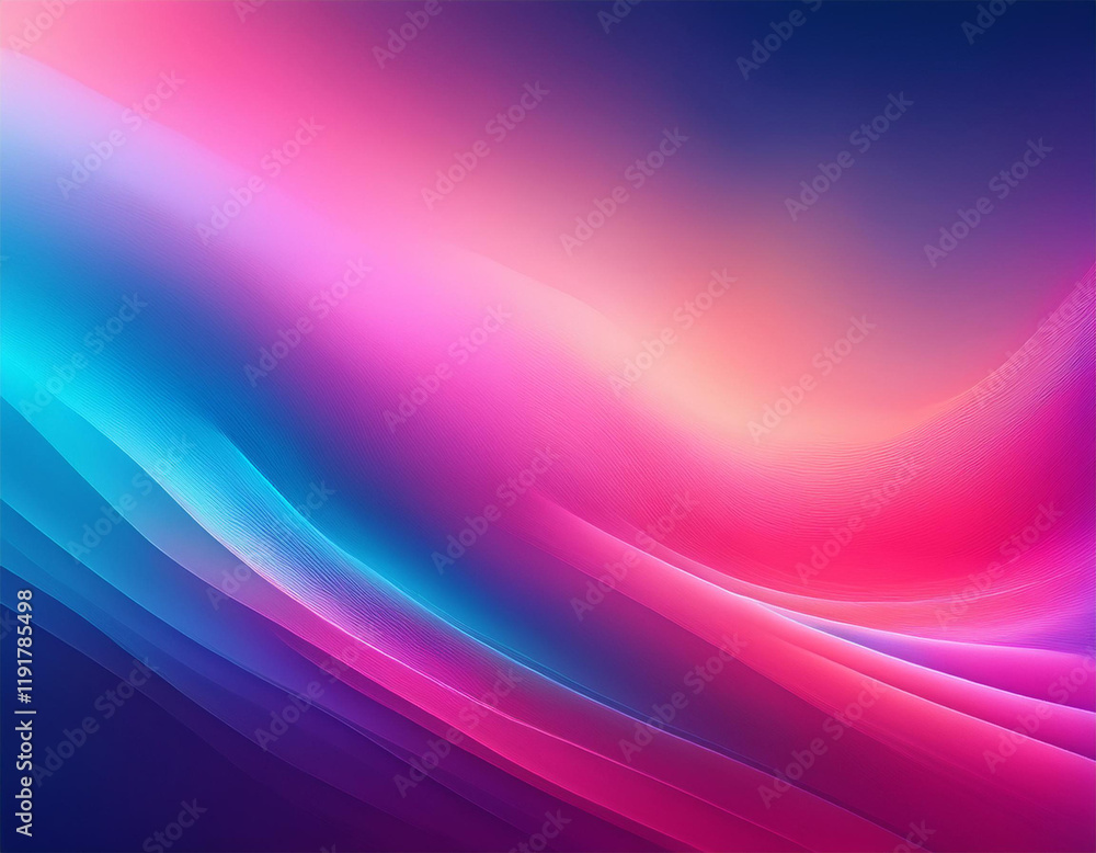 Obraz premium illustration of soft gradient with a blurred effect heavily diffused neon lights a mesmerizing abstract background with blending vibrant pink and blue hues into a soft dreamlike diffusion