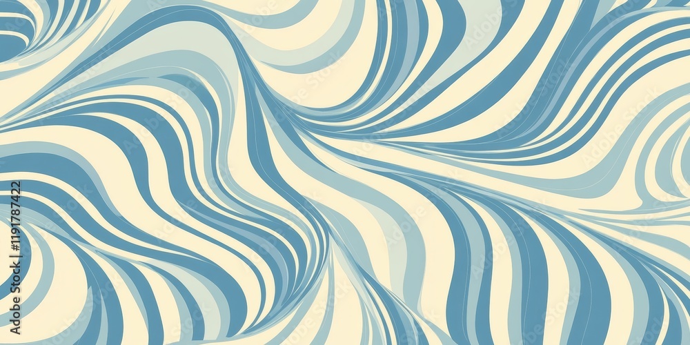 Blue wave pattern design with smooth abstract curves and geometric shapes resembling ocean waves and flowing water. Blue wave pattern design with smooth abstract curves and geometric shapes resembling ocean waves and flowing water.