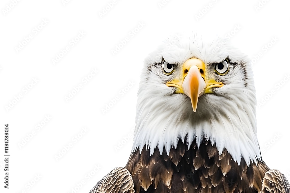 Obraz premium Eagle Isolated on White Background.