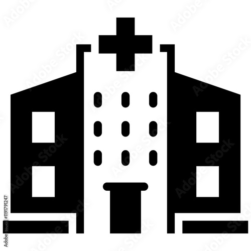 Canvas Print Hospital Icon