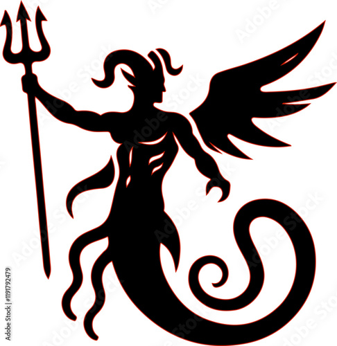 vector illustration classic sacred mythological animal symbol logo icon design.eps