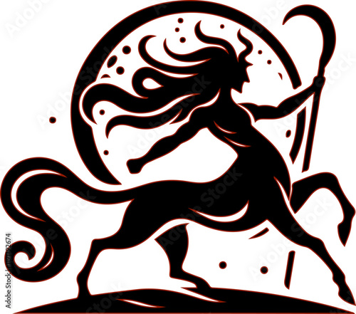 vector illustration classic sacred mythological animal symbol logo icon design.eps