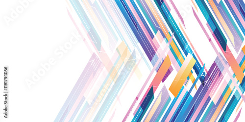 グラデーション　カラフル　幾何学　模様　背景