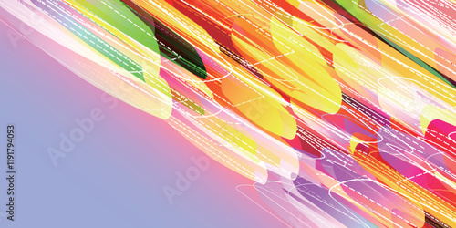 グラデーション　カラフル　幾何学　模様　背景