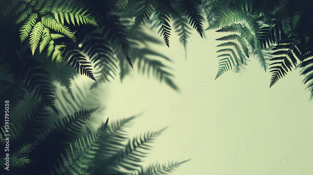 Obraz premium Realistic shadow effect for design. Shadowfern. Illustration