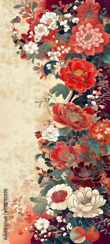 Japanese style. Kimono pattern texture