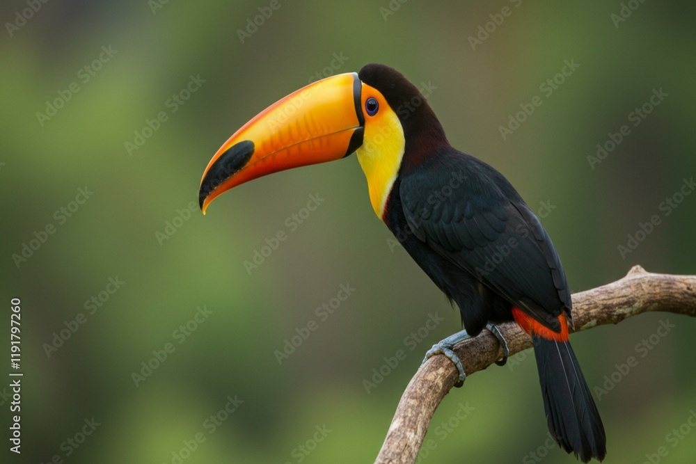 Naklejka premium landscape with lake and mountains