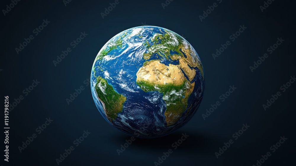 Earth globe rotating, dark background, environmental awareness Earth globe rotating, dark background, environmental awareness