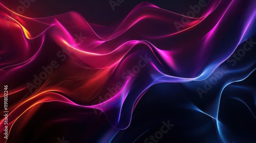 Wallpaper Mural A vibrant abstract design featuring flowing waves of color in shades of pink, purple, and blue. Torontodigital.ca