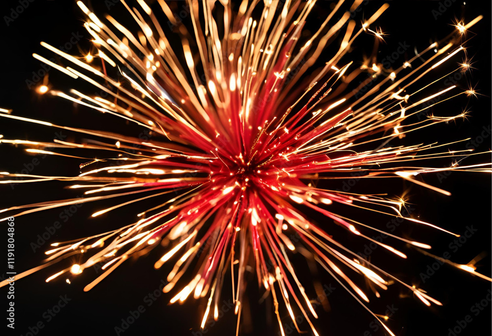 Glowing Sparkler with Golden Sparks
Glowing Sparkler with Golden Sparks