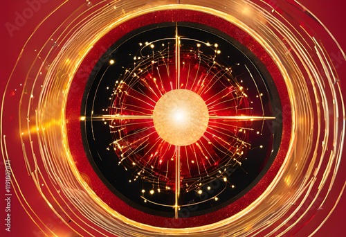 Festive Abstract Orb Representing Prosperity
