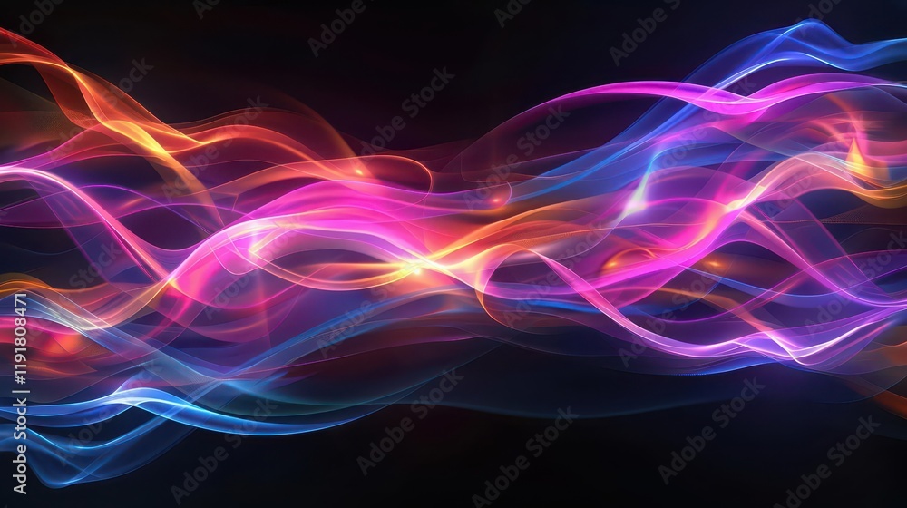 Abstract colorful waves of light creating a dynamic and vibrant visual effect. Abstract colorful waves of light creating a dynamic and vibrant visual effect.