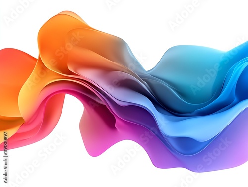 Wallpaper Mural abstract pastel smoke shapes, fluid creative design, surreal effect, light tones, isolated on white background Torontodigital.ca