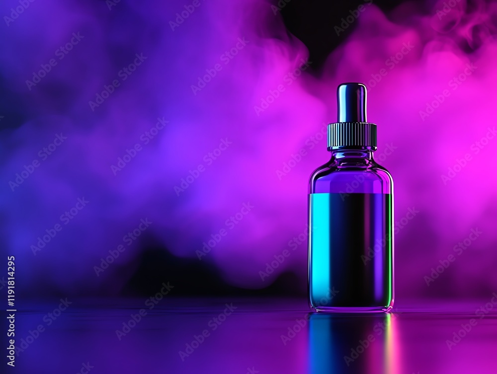 Gentle vape mist, luminous bokeh effects, 3D illustration Gentle vape mist, luminous bokeh effects, 3D illustration