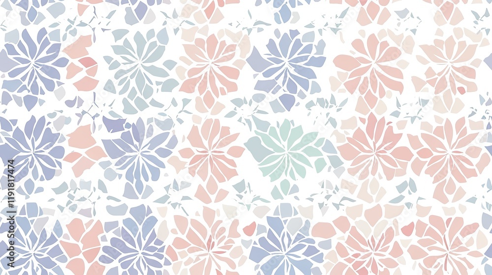Pastel floral seamless pattern; design background; textile print Pastel floral seamless pattern; design background; textile print