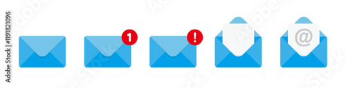 Mail, email, and envelope icon set