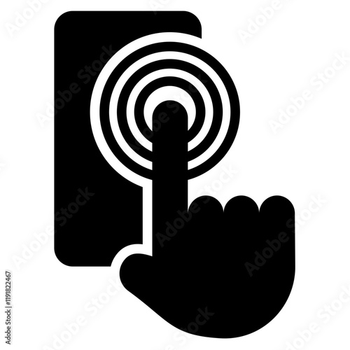 Haptic Feedback Icon Black Style