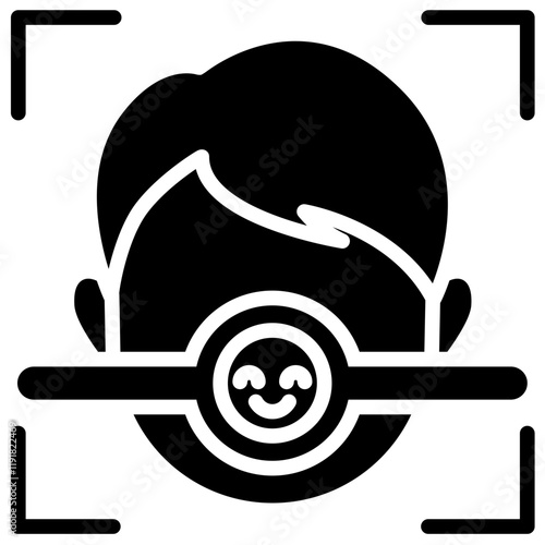 Mood Detection Icon Black Style