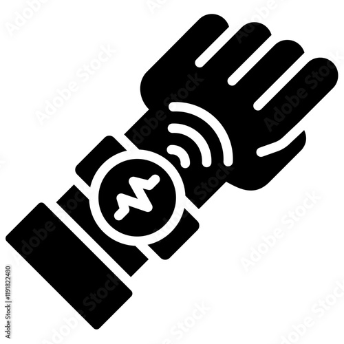 Wearable Tech Icon Black Style