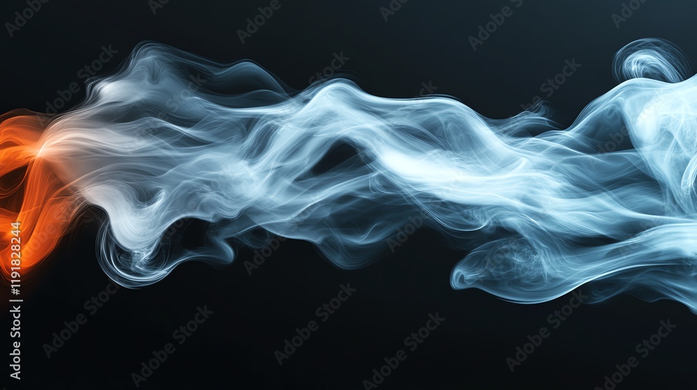 Colorful smoke textures twisting into abstract flame shapes over a deep black background, Smoke Effect, Dynamic energy Colorful smoke textures twisting into abstract flame shapes over a deep black background, Smoke Effect, Dynamic energy