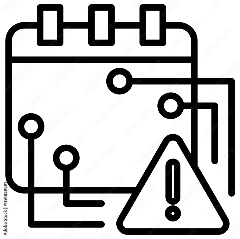 Zero Day Vulnerability Icon Lineal Syle Zero Day Vulnerability Icon Lineal Syle
