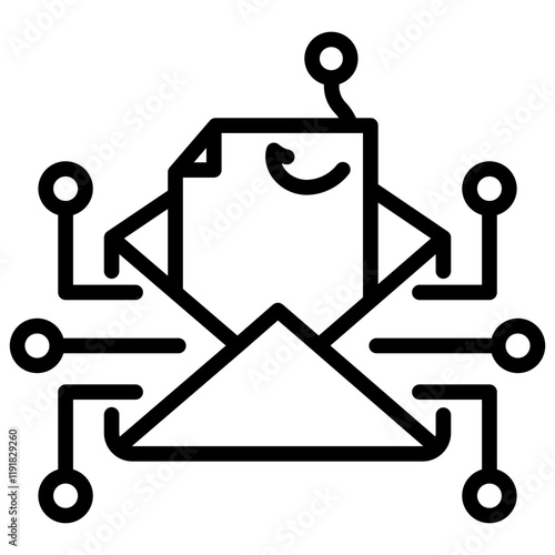 Phishing Attack Icon Lineal Syle