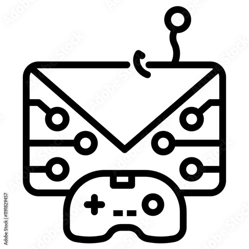 Phishing Simulation Icon Lineal Syle