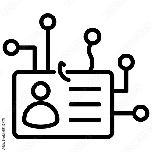 Identity Theft Icon Lineal Syle