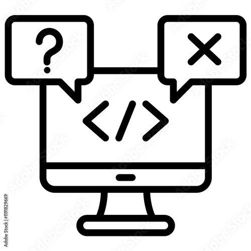 Shadow It Issue Icon Lineal Syle