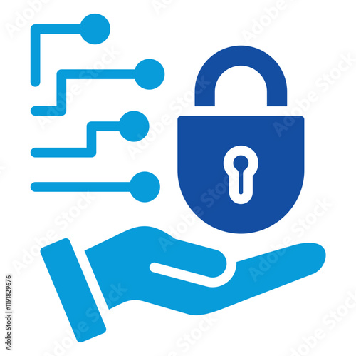 Ransomware Threat Icon Dual Tone Color Style