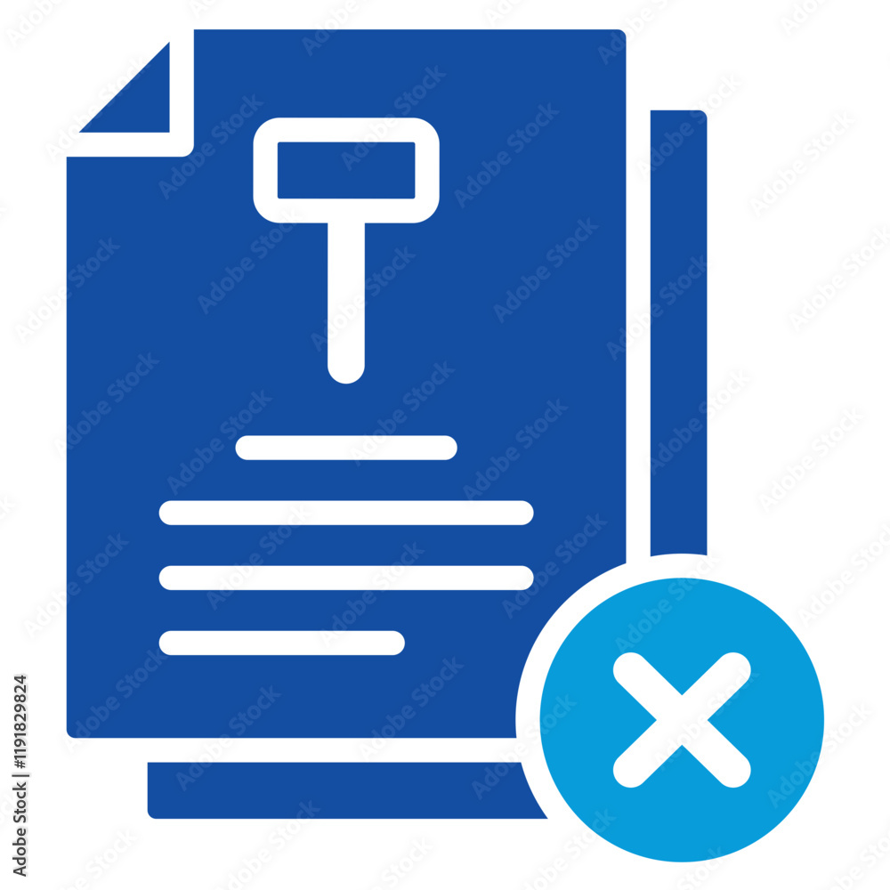 Compliance Violation Icon Dual Tone Color Style Compliance Violation Icon Dual Tone Color Style