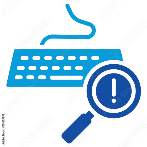 Keylogging Attack Icon Dual Tone Color Style