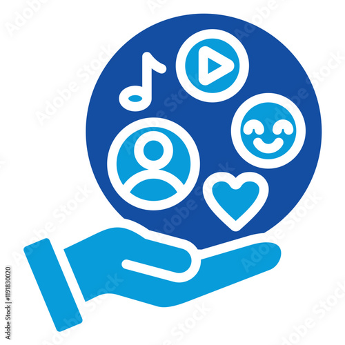 Social Media Threat Icon Dual Tone Color Style