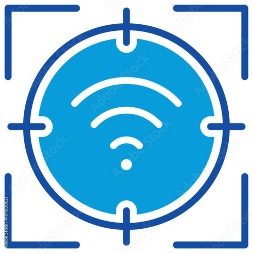 Public Wifi Risk Icon Dual Tone Color Style
