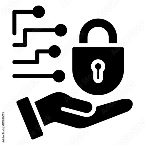 Ransomware Threat Icon Black Style