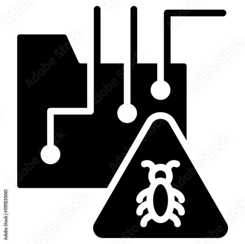 Malware Infection Icon Black Style