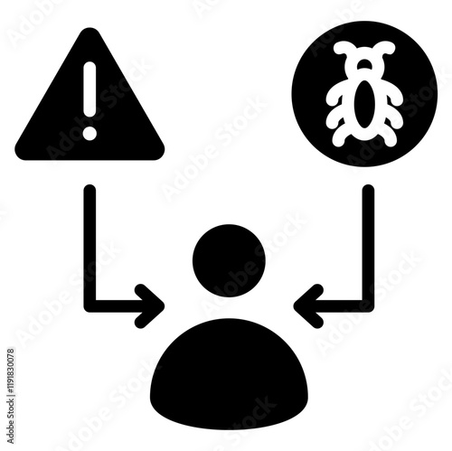 Insider Threat Icon Black Style