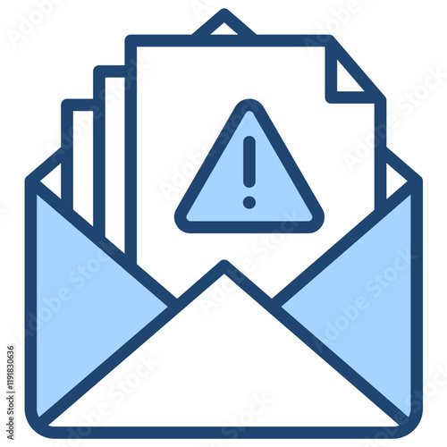 Email Spoofing Icon Lineal Blue Style