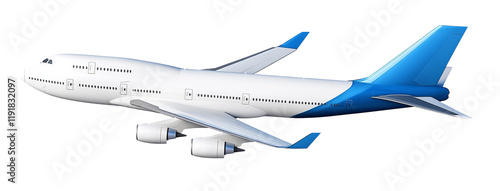High-Quality PNG airplane blue tail jet plane on transparent background