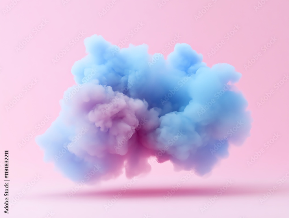 Minimalist vapor effects, vibrant pastel highlights, 3D illustration Minimalist vapor effects, vibrant pastel highlights, 3D illustration