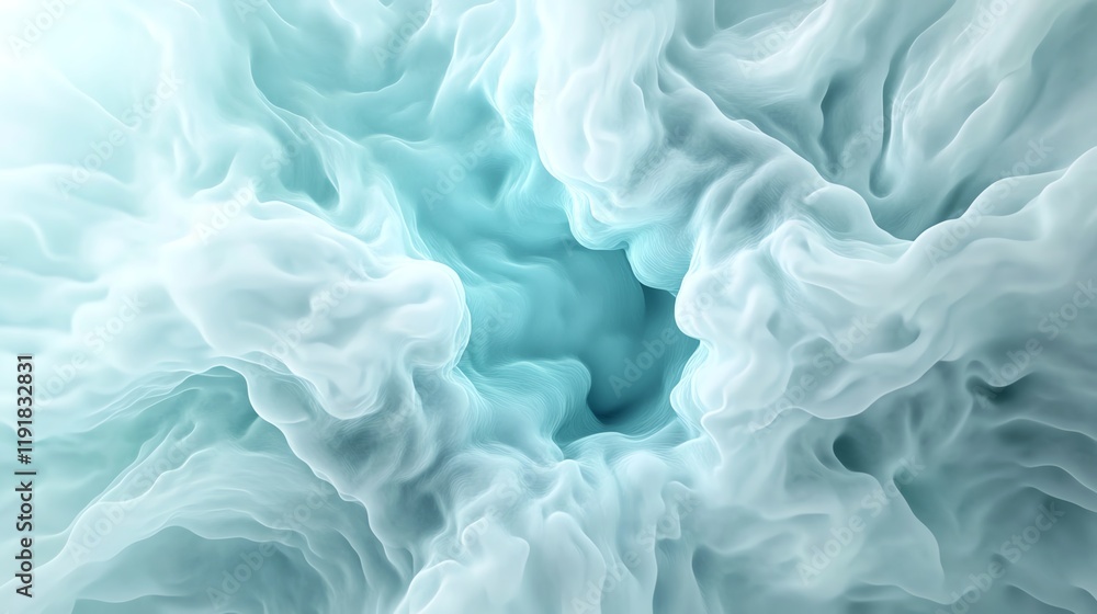Obraz premium Radiant vapor swirls, soft luminous contrasts, 3D illustration